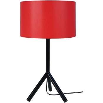 Lampes de bureau Tosel Lampe a poser trépied métal noir et rouge