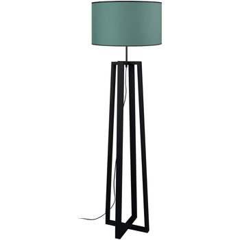 Lampadaires Tosel Lampadaire colonne bois noir et vert