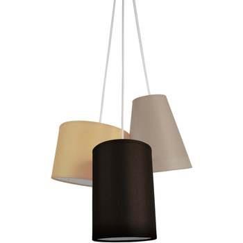 Lustres, suspensions et plafonniers Tosel Lustre grappe tissu noir, cr...