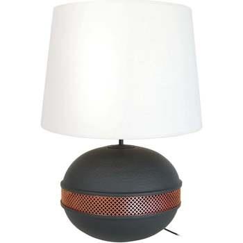 Lampes de bureau Tosel Lampe de salon globe métal noir,cuivre et blanc