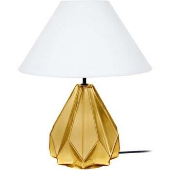 Lampes de bureau Tosel Lampe de salon géométrique verre or et blanc