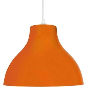 Lustres, suspensions et plafonniers Tosel Suspension dôme métal orange