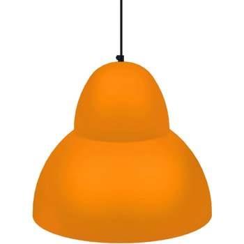 Lustres, suspensions et plafonniers Tosel Suspension dôme métal orange