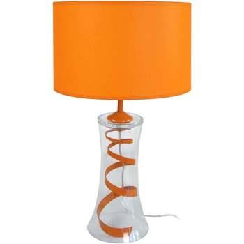 Lampes de bureau Tosel Lampe a poser évasée verre orange