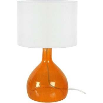Lampes de bureau Tosel Lampe de chevet bouteille verre orange et blanc