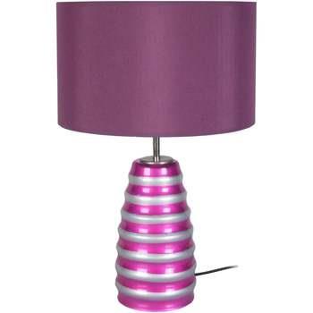 Lampes de bureau Tosel Lampe de chevet conique verre rose et violet