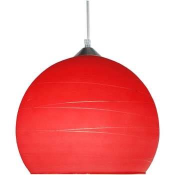 Lustres, suspensions et plafonniers Tosel Suspension globe verre rouge