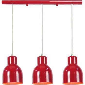 Lustres, suspensions et plafonniers Tosel Lustre bar métal rouge