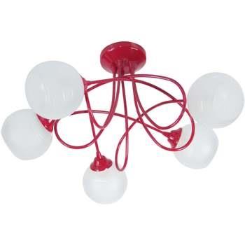 Lustres, suspensions et plafonniers Tosel Lustre multi bras métal roug...