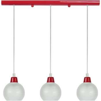 Lustres, suspensions et plafonniers Tosel Lustre bar métal rouge