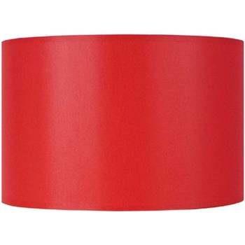 Abats jours et pieds de lampe Tosel Abat-jour cylindrique tissu rouge