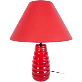 Lampes de bureau Tosel Lampe de chevet conique verre rouge