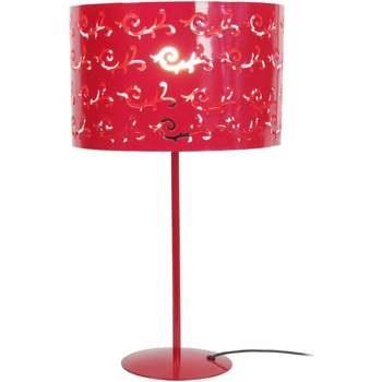 Lampes de bureau Tosel Lampe a poser droit métal rouge