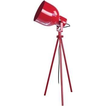 Lampes de bureau Tosel Lampe de chevet trépied métal rouge