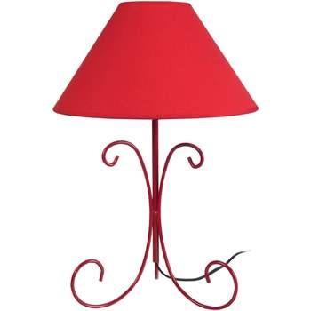 Lampes de bureau Tosel Lampe de chevet colonne métal rouge