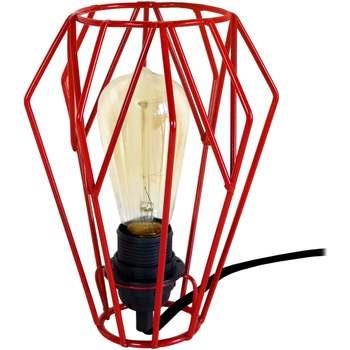 Lampes de bureau Tosel Lampe de chevet géométrique métal rouge