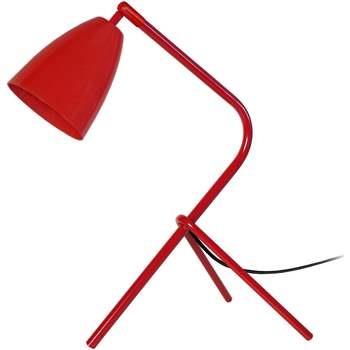 Lampes de bureau Tosel Lampe de bureau trépied métal rouge