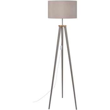 Lampadaires Tosel Lampadaire trépied bois taupe