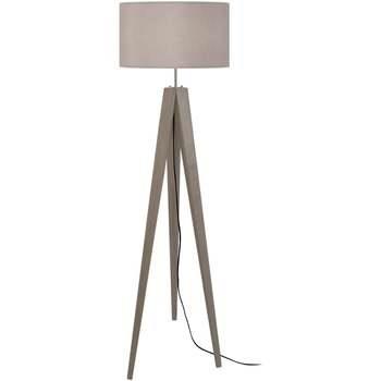 Lampadaires Tosel Lampadaire trépied bois taupe