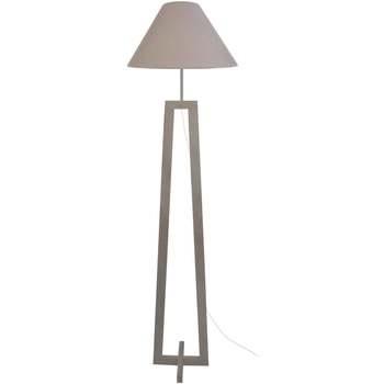 Lampadaires Tosel Lampadaire colonne bois taupe