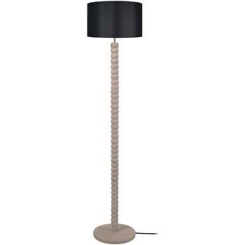 Lampadaires Tosel Lampadaire droit bois taupe et noir