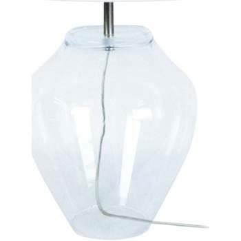 Lampes de bureau Tosel Lampe a poser vase verre transparent et blanc