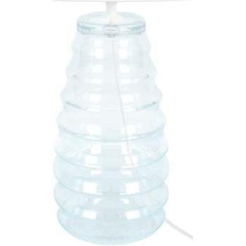 Lampes de bureau Tosel Lampe de chevet conique verre transparent et bl...