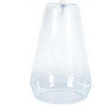 Lampes de bureau Tosel Lampe a poser conique verre transparent et blan...