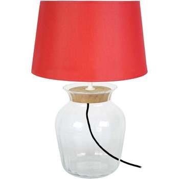 Lampes de bureau Tosel Lampe a poser amphore liègetransparent et rouge