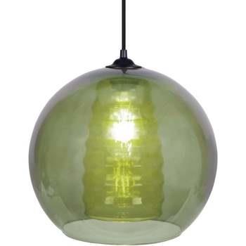 Lustres, suspensions et plafonniers Tosel Suspension globe verre vert