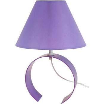 Lampes de bureau Tosel Lampe de chevet demi cylindrique métal violet