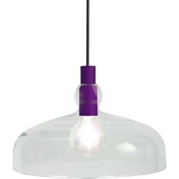 Lustres, suspensions et plafonniers Tosel Suspension dôme verre violet