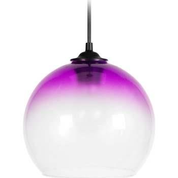 Lustres, suspensions et plafonniers Tosel Suspension globe verre viole...