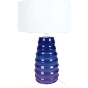 Lampes de bureau Tosel Lampe de chevet conique verre violet et blanc