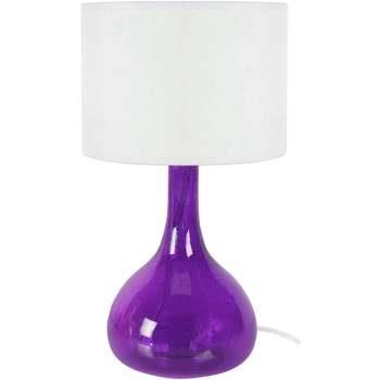 Lampes de bureau Tosel Lampe de chevet bouteille verre violet et blanc