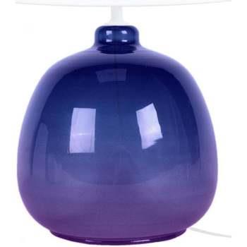 Lampes de bureau Tosel Lampe de chevet globe verre violet et blanc