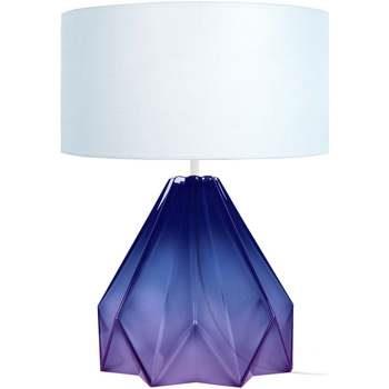 Lampes de bureau Tosel Lampe de salon géométrique verre violet et blan...