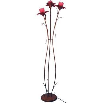 Lampadaires Tosel Lampadaire arbre métal marron or et rouge