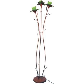 Lampadaires Tosel Lampadaire arbre métal marron or et vert