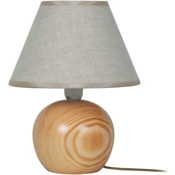 Lampes de bureau Tosel Lampe de chevet globe bois naturel