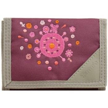 Cartable Tann's Petit portefeuille en toile / Violet déco brodée fleur...