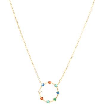 Collier Orusbijoux Collier Doré Anneau Coloré