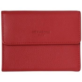Portefeuille Hexagona Portefeuille en cuir Ref 43163 rouge 12*9*3.5 cm