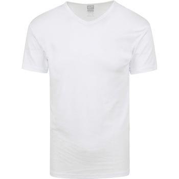 T-shirt Alan Red T-shirt Organic Col-V Blanc Lot de 2