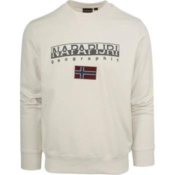 Sweat-shirt Napapijri Pull Blanc Cassé