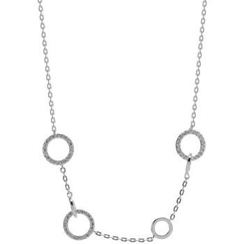 Collier Orusbijoux Collier Argent Petit Rond Pierre Blanche