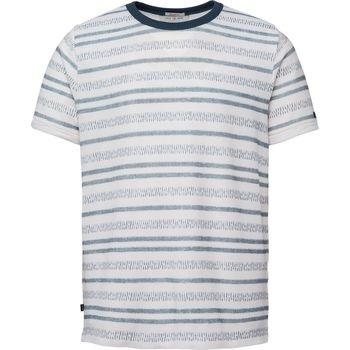 T-shirt Cast Iron T-Shirt Rayures Blanc Cassé