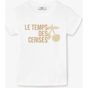 T-shirt enfant Le Temps des Cerises T-shirt nastiagi écru imprimé