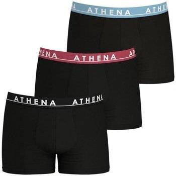 Boxers Athena Lot de 3 Boxers Homme Coton EASY COLOR Noir