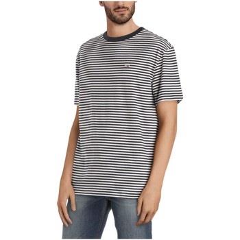 T-shirt Tommy Jeans T Shirt rayures Ref 55498 Marine